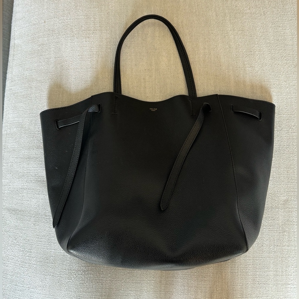 Celine Cabas Phantom Medium Bag (Black)